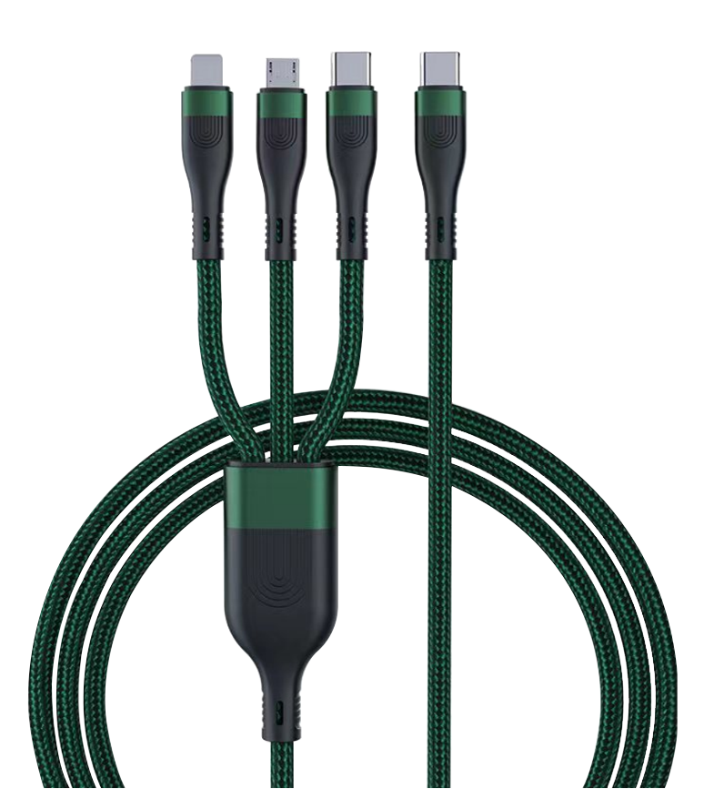 IC08 3-in-1 Nylon Braided USB Cable