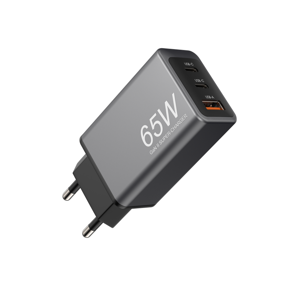 DAB741 GaN 65W 3 Ports Super Charger Power Adaptor