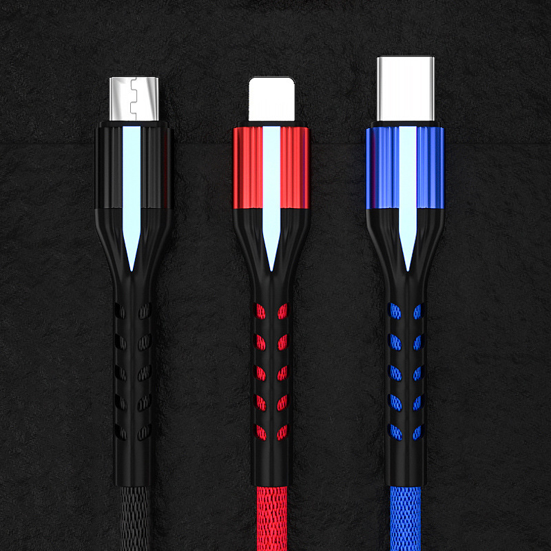 DAC127 Nylon Braid USB Cable with LED Light