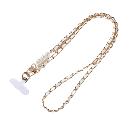 DPS160 Pearl phone chain leather Lanyard (Long)    