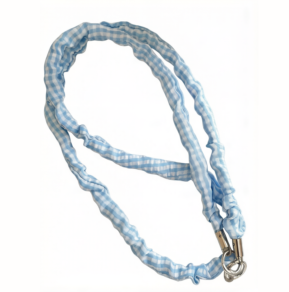 Ruffled Checkered Lanyard