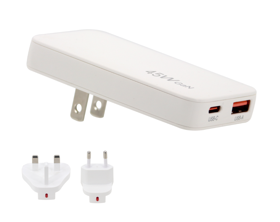 GaN 45W Ultra thin charger (USB-A + USB-C )